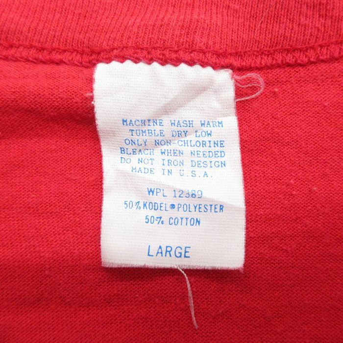 XL/古着 半袖 ビンテージ Tシャツ メンズ 80s ケープコッド 船 クルーネック 赤 レッド 23jun03 中古_画像3
