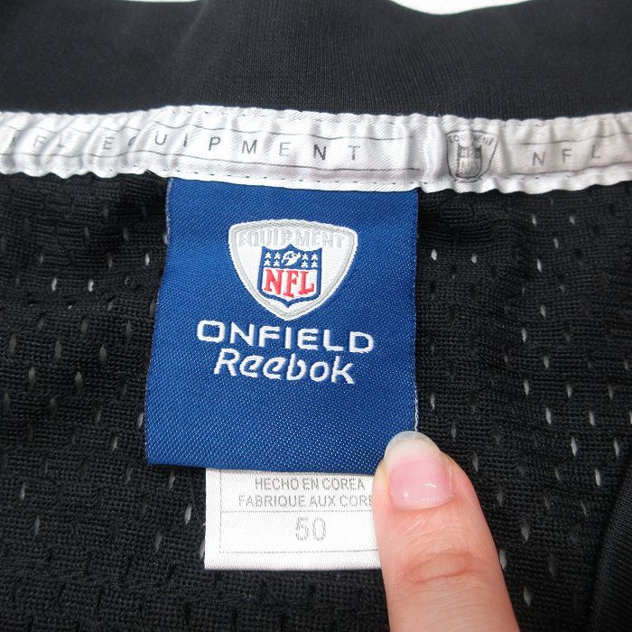 XL/古着 リーボック 半袖 ビンテージ フットボール Tシャツ メンズ 00s NFL ピッツバーグスティーラーズ ラシャードメンデンホール ラ_画像6