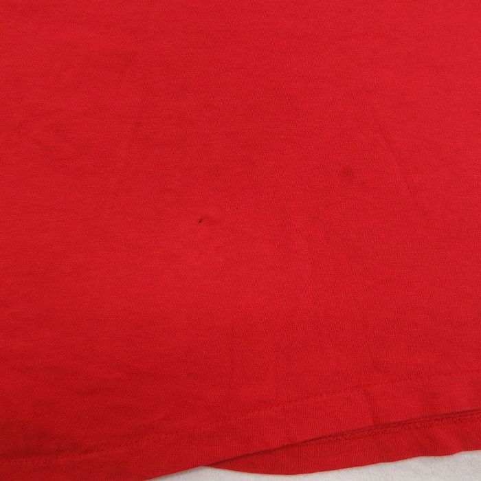 XL/古着 長袖 ビンテージ Tシャツ メンズ 80s バッファロー 消防署 コットン クルーネック 赤 レッド 23jul08 中古_画像9