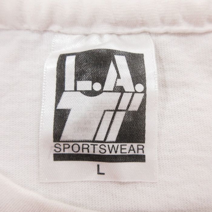 L/古着 長袖 ビンテージ Tシャツ メンズ 90s オール HEAD コットン クルーネック 白他 ホワイト spe 23mar31 中古_画像5