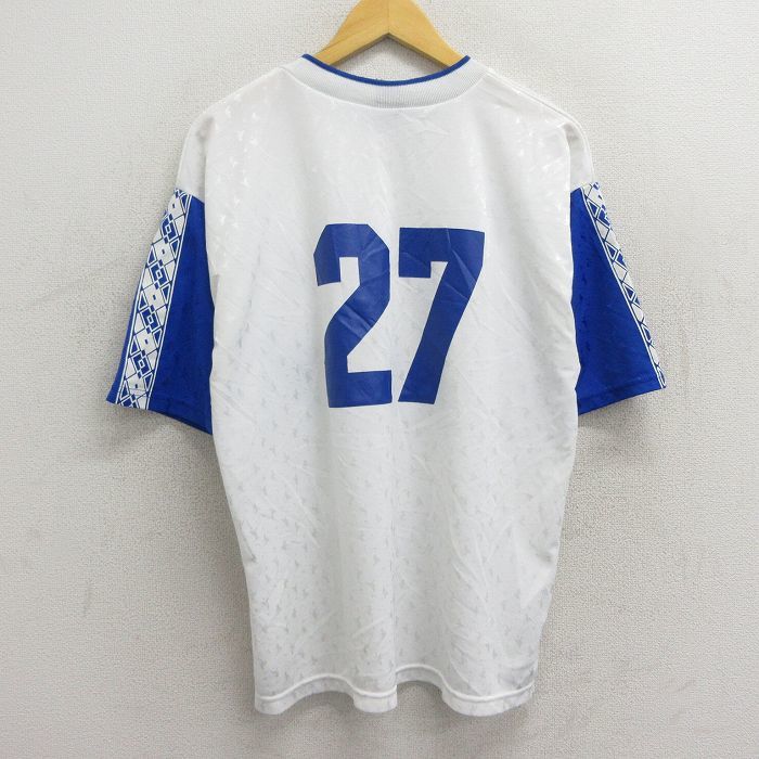 XL/古着 半袖 ビンテージ Tシャツ メンズ 90s Lotto サッカー 27 クルーネック 白他 ホワイト 23jul26 中古_画像1