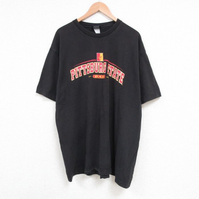 XL/古着 ジャンスポーツ 半袖 Tシャツ メンズ ピッツバーグステートゴリラズ クルーネック 黒 ブラック 23jul31 中古_画像1