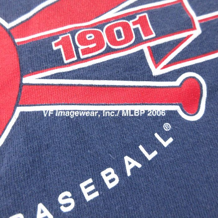 XL/古着 半袖 ビンテージ Tシャツ メンズ 00s MLB ボストンレッドソックス 大きいサイズ コットン クルーネック 紺 ネイビー メジャー_画像3