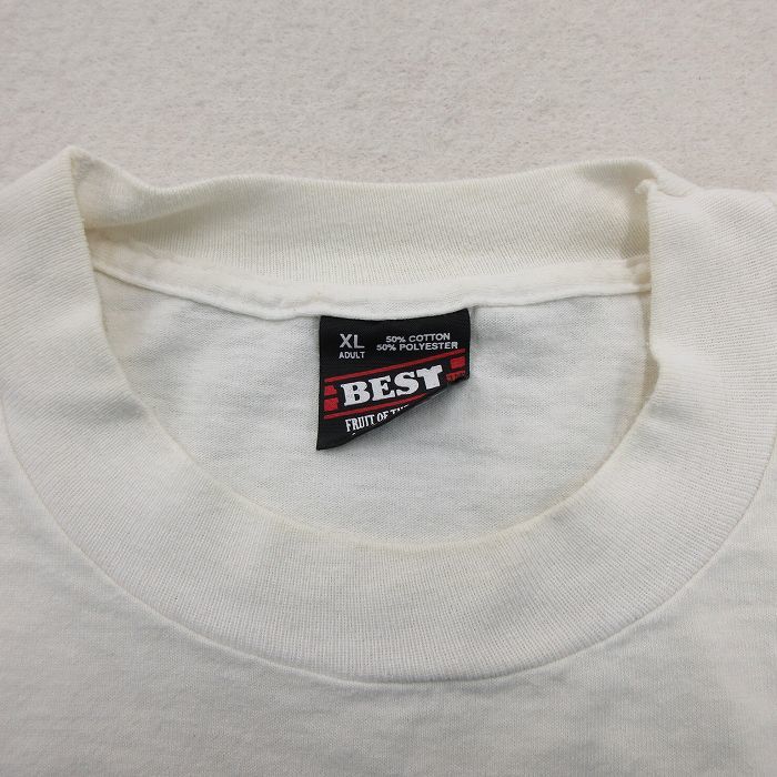 XL/古着 半袖 ビンテージ Tシャツ メンズ 90s Duck Derby クルーネック 白 ホワイト 23may08 中古_画像4