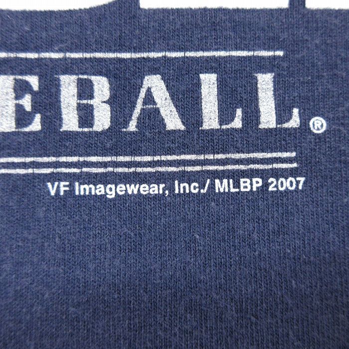 XL/古着 半袖 ビンテージ Tシャツ メンズ 00s MLB ボストンレッドソックス 大きいサイズ コットン クルーネック 紺 ネイビー メジャー_画像3