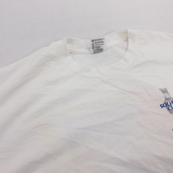 XL/古着 半袖 ビンテージ Tシャツ メンズ 90s ソルハイムカップ ゴルフ コットン クルーネック 白 ホワイト 23apr25 中古_画像7