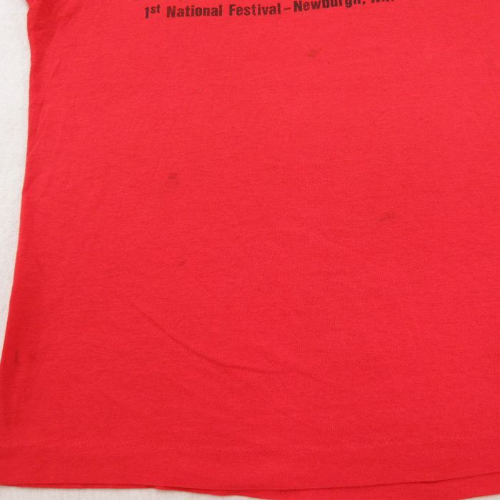 L/古着 半袖 ビンテージ Tシャツ メンズ 90s STROLLING フェス ニューヨーク クルーネック 赤 レッド 23jun14 中古_画像4