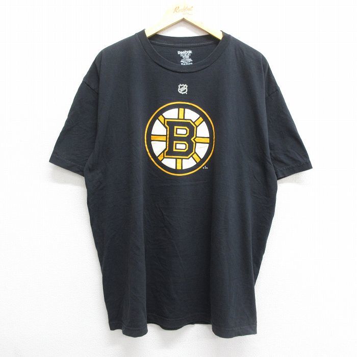 XL/古着 リーボック 半袖 ブランド Tシャツ メンズ NHL ボストンブルーインズ タイラーセギン 19 大きいサイズ コットン クルーネック_画像1