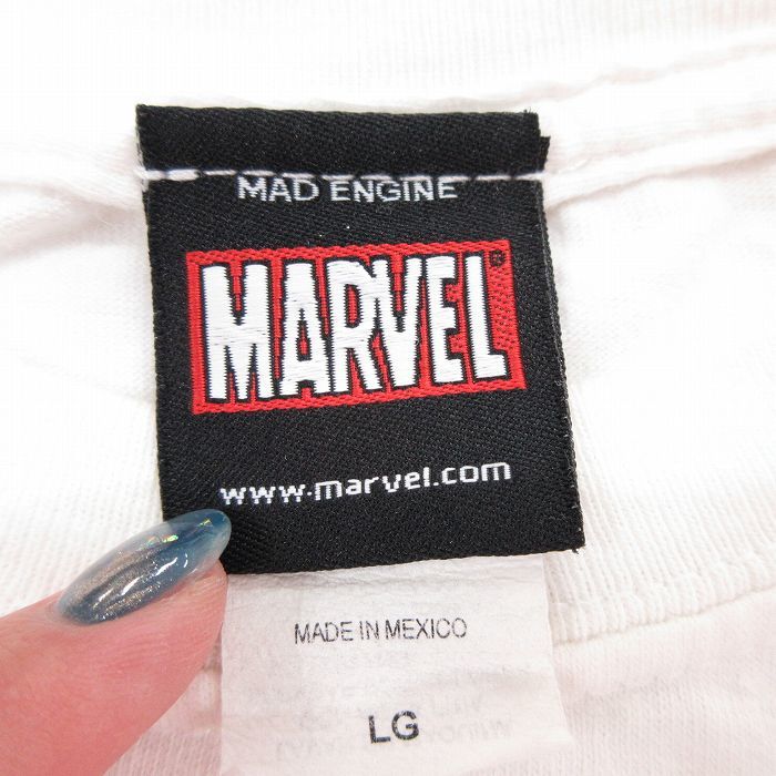 XL/古着 半袖 ビンテージ Tシャツ メンズ 00s マーベル スパイダーマン ハルク ウルヴァリン コットン クルーネック 白 ホワイト 23aug_画像3