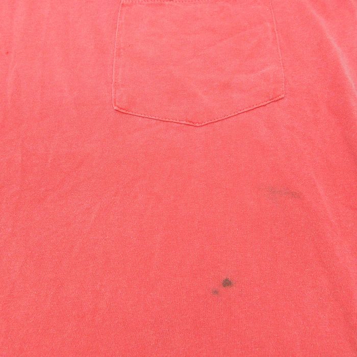 XL/古着 半袖 ビンテージ Tシャツ メンズ 90s 魚 胸ポケット付き クルーネック ピンク系 23jul01 中古_画像8