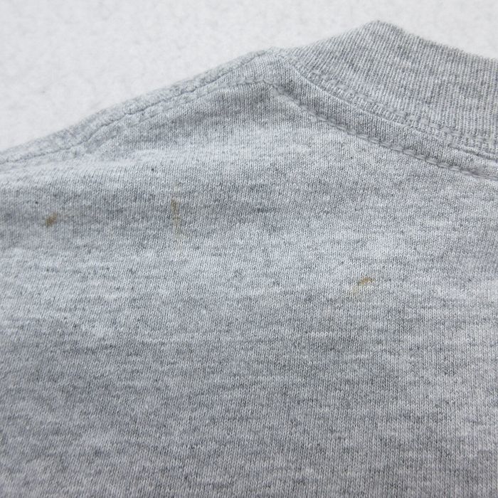 XL/古着 半袖 ビンテージ Tシャツ メンズ 00s NHL ニューヨークレンジャーズ 大きいサイズ コットン クルーネック グレー 霜降り アイの画像9