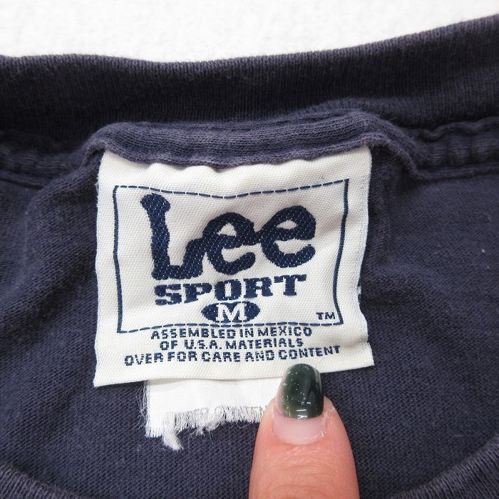 L/古着 リー Lee 半袖 ビンテージ Tシャツ メンズ 90s NFL ニューヨークジャイアンツ コットン クルーネック 紺 ネイビー アメフト ス_画像5
