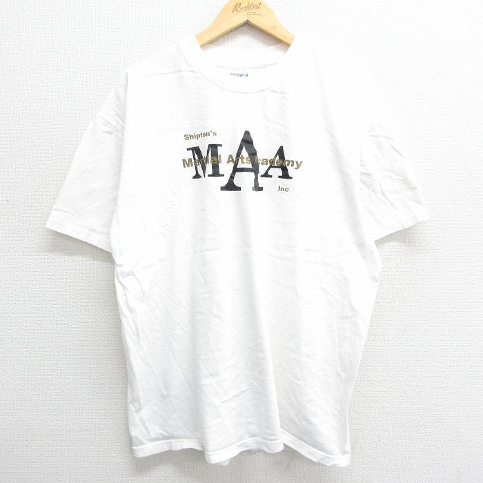 XL/古着 ヘインズ 半袖 ビンテージ Tシャツ メンズ 00s MAA 大きいサイズ コットン クルーネック 白 ホワイト 23may10 中古_画像1