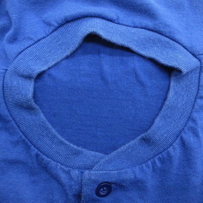 L/古着 半袖 ビンテージ Tシャツ メンズ 00s MLB ボストンレッドソックス パークスコービーハウス 14 ヘンリーネック 青 ブルー メジャ_画像7