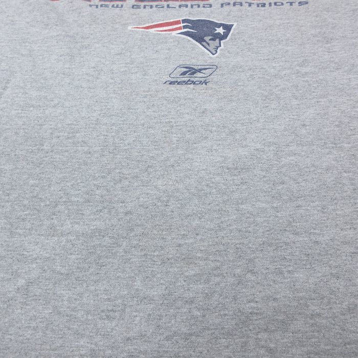 XL/古着 リーボック 半袖 ビンテージ Tシャツ メンズ 00s NFL ニューイングランドペイトリオッツ 大きいサイズ クルーネック グレー 霜_画像5