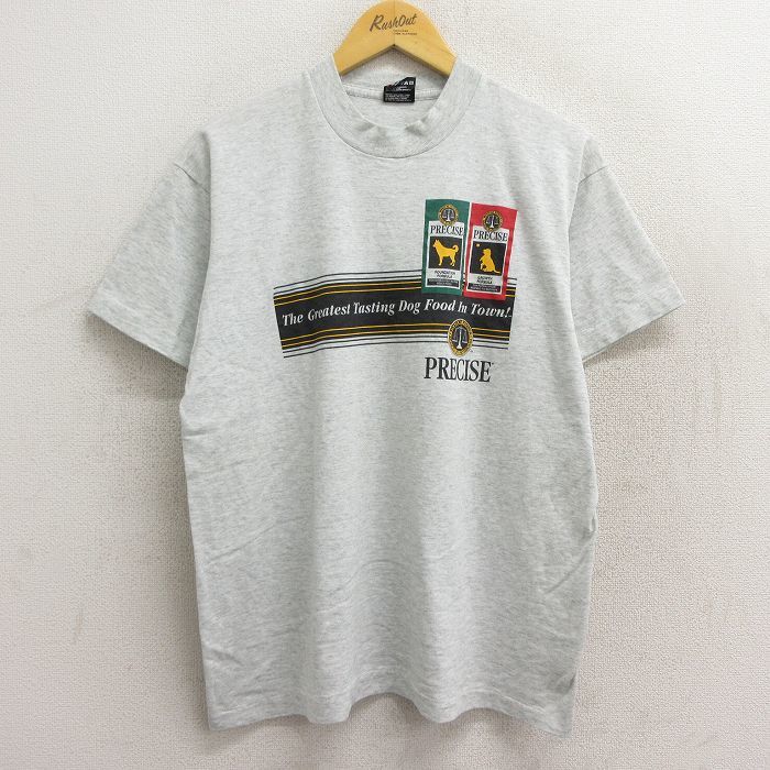 L/古着 半袖 ビンテージ Tシャツ メンズ 90s ドックワード クルーネック 薄グレー 霜降り 23jun06 中古_画像1