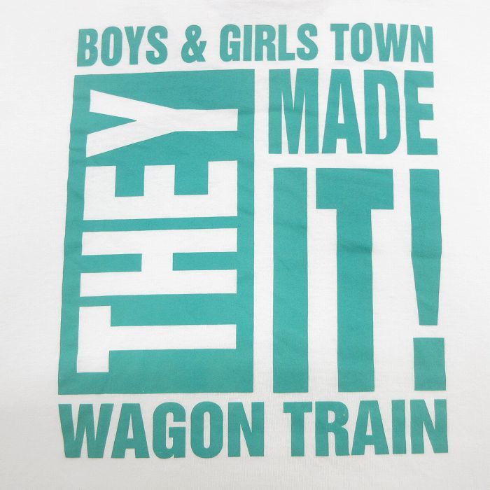 XL/古着 半袖 ビンテージ Tシャツ メンズ 90s ミズーリ WAGON TRAIN クルーネック 白 ホワイト 23jul12 中古_画像4