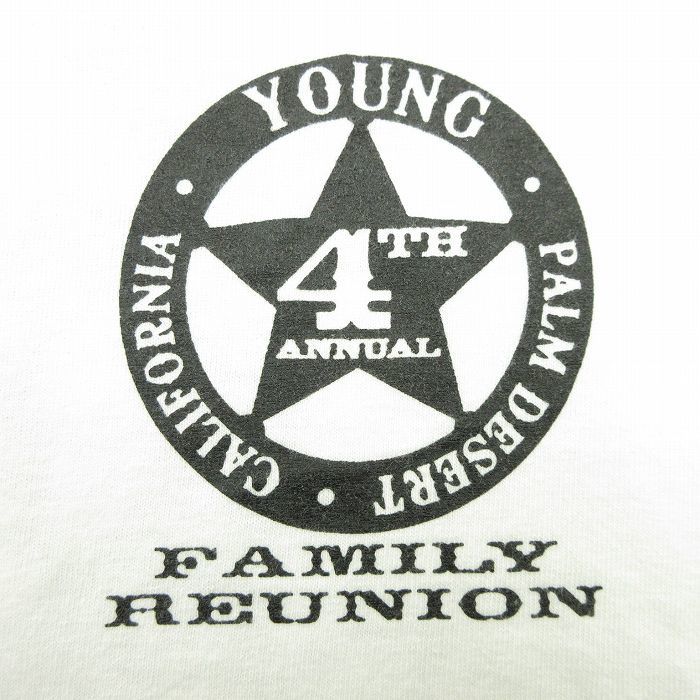 XL/古着 半袖 ビンテージ Tシャツ メンズ 00s 銃 FAMILY REUNION カリフォルニア 大きいサイズ コットン クルーネック 白 ホワイト 23j_画像3