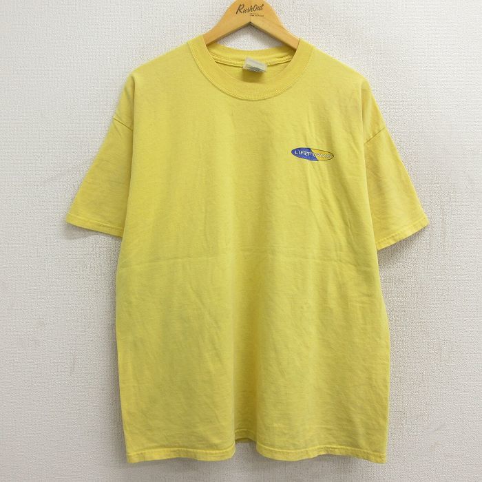 XL/古着 半袖 ビンテージ Tシャツ メンズ 00s カエル SURVIVOR コットン クルーネック 黄 イエロー 23apr20 中古_画像2