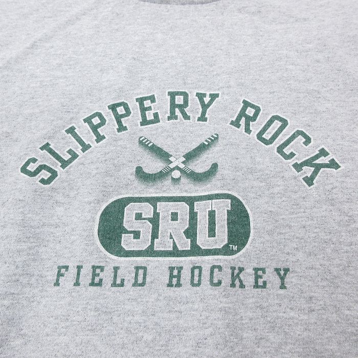 XL/古着 ジャンスポーツ 半袖 ビンテージ Tシャツ メンズ 00s SLIPPERY ROCK ホッケー 大きいサイズ クルーネック グレー 霜降り 23apr_画像2