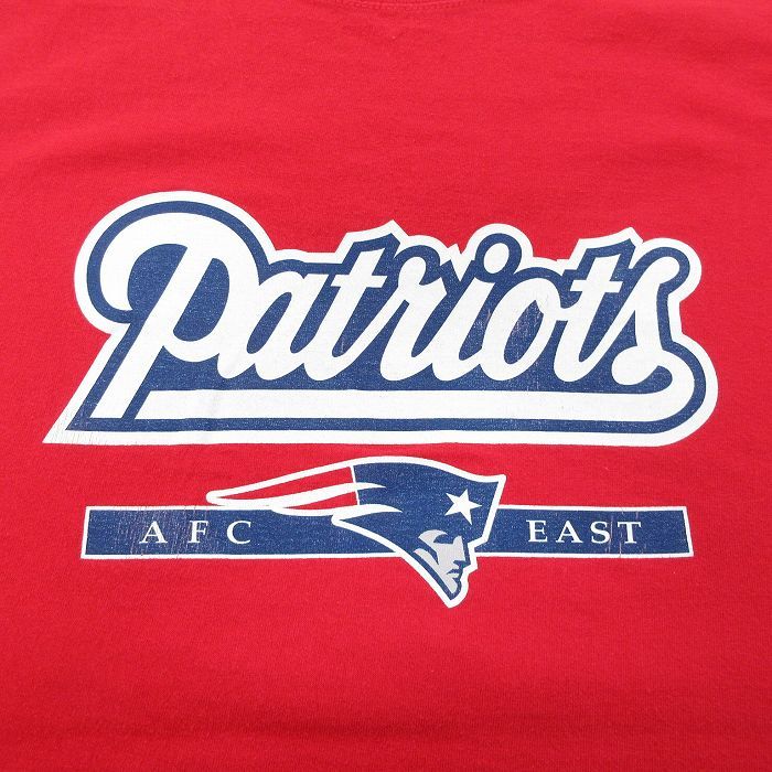 XL/古着 半袖 ビンテージ Tシャツ メンズ 00s NFL ニューイングランドペイトリオッツ 大きいサイズ コットン クルーネック 赤 レッド_画像2