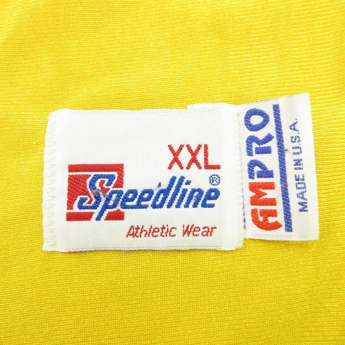 XL/古着 ビンテージ タンクトップ メンズ 90s パンサーズ 40 大きいサイズ ロング丈 クルーネック 黄他 イエロー ユニフォーム ゲーム_画像5