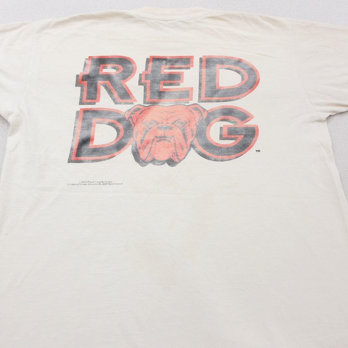 L/古着 半袖 ビンテージ Tシャツ メンズ 90s レッドドッグ 犬 コットン クルーネック 白 ホワイト 23aug31 中古_画像10