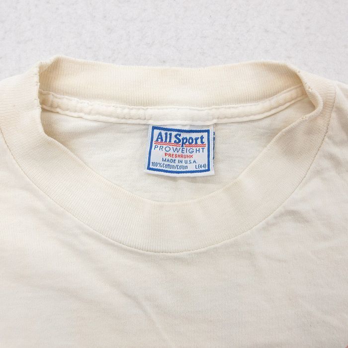 L/古着 半袖 ビンテージ Tシャツ メンズ 90s レッドドッグ 犬 コットン クルーネック 白 ホワイト 23aug31 中古_画像6