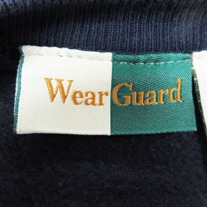 XL/古着 Wear Guard 長袖 スウェット メンズ 00s パラコガス 大きいサイズ クルーネック 紺 ネイビー 23dec28 中古 スエット トレーナ_画像3