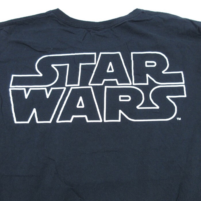 L/古着 半袖 Tシャツ メンズ スターウォーズ STAR WARS コットン クルーネック 黒 ブラック 24mar15 中古_画像4