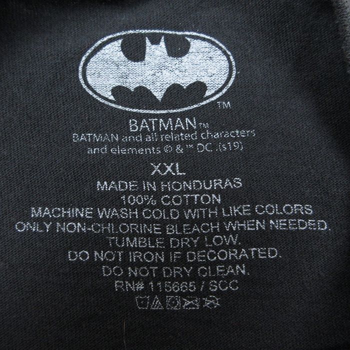 XL/古着 半袖 Tシャツ メンズ DCコミックス バットマン BATMAN 大きいサイズ コットン クルーネック 黒 ブラック 24mar15 中古_画像3
