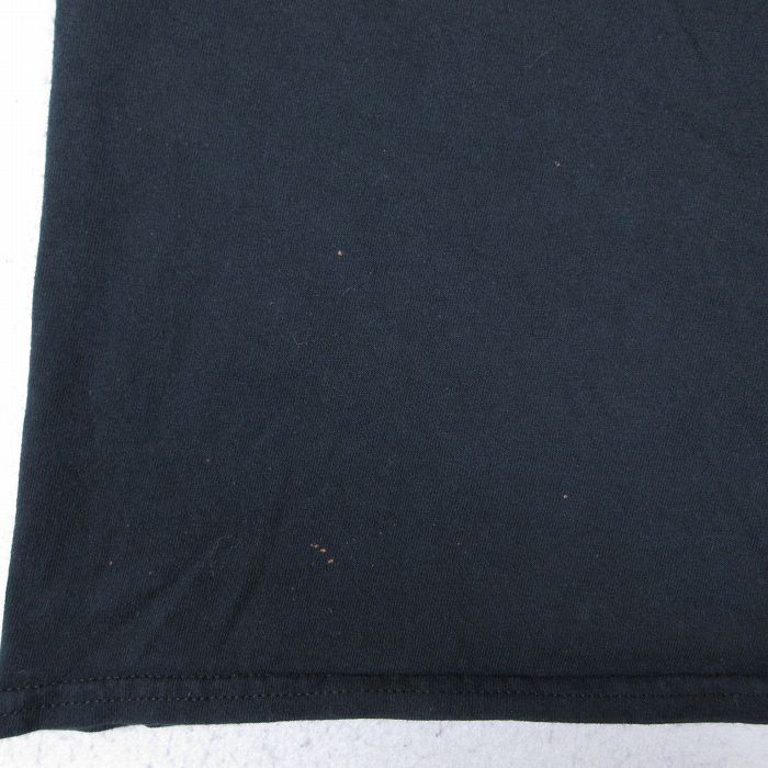 XL/古着 半袖 Tシャツ メンズ メッセージ コットン クルーネック 黒 ブラック 24mar16 中古_画像4