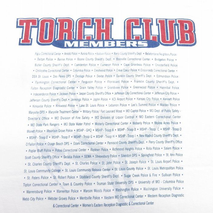 XL/古着 半袖 ビンテージ Tシャツ メンズ 90s TORCH RUN 大きいサイズ コットン クルーネック 白 ホワイト 24mar18 中古_画像4