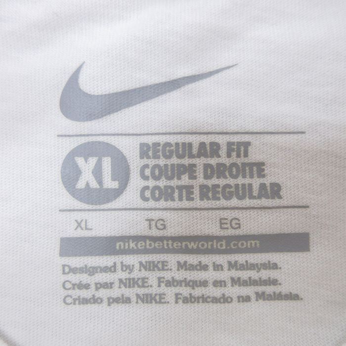 XL/古着 ナイキ NIKE 半袖 Tシャツ メンズ NFL シアトルシーホークス 大きいサイズ コットン クルーネック 白 ホワイト アメフト スーパー_画像4