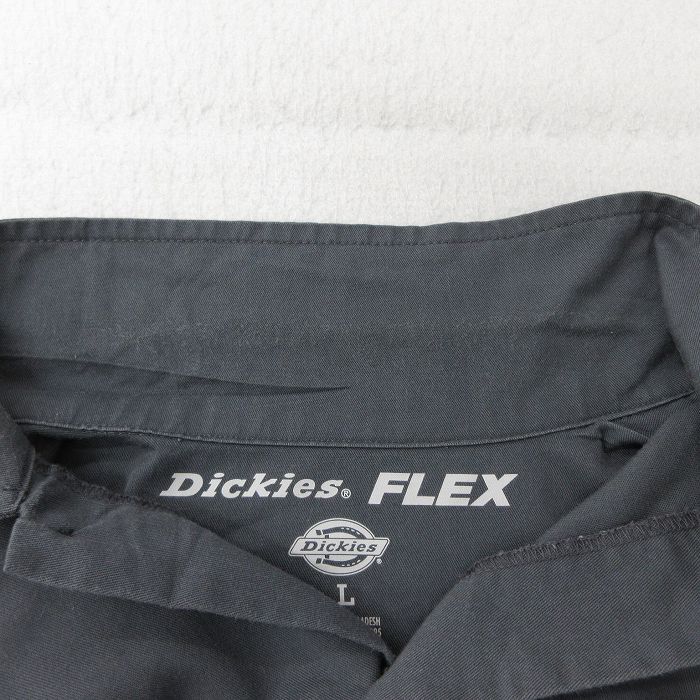 XL/古着 ディッキーズ Dickies 半袖 ワーク シャツ メンズ ロング丈 濃グレー 24mar25 中古 トップス_画像4