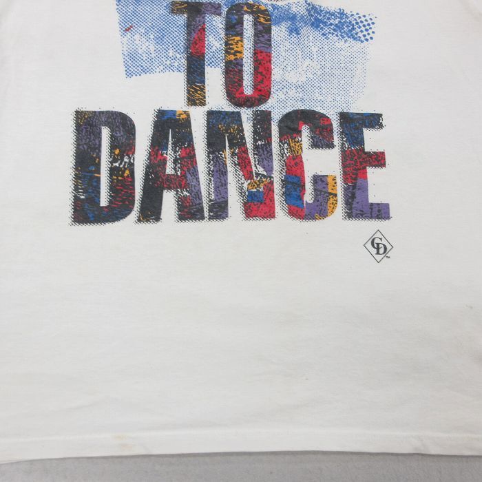 L/古着 ジャージーズ 半袖 ビンテージ Tシャツ メンズ 90s ダンス クルーネック 白 ホワイト 24mar25 中古_画像6