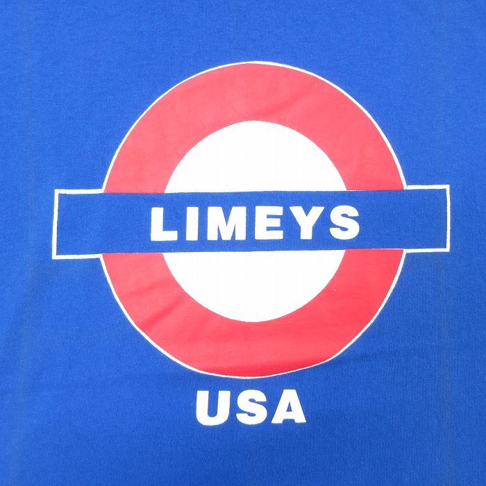 XL/古着 半袖 ビンテージ Tシャツ メンズ 00s LIMEYS コットン クルーネック 青 ブルー 24mar26 中古_画像2