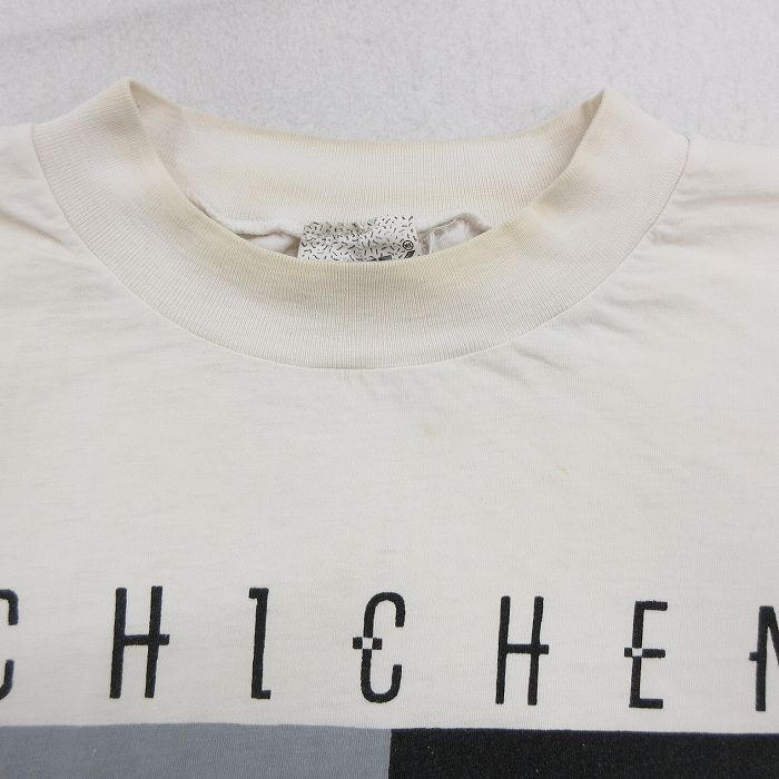 XL/古着 半袖 ビンテージ Tシャツ メンズ 90s チチェンイッツァ 遺跡 クルーネック 白 ホワイト 24mar28 中古_画像4