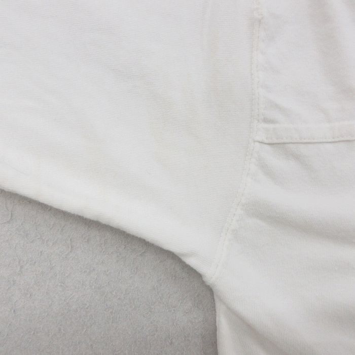 XL/古着 半袖 ビンテージ Tシャツ メンズ 00s WAVE WEAR 胸ポケット付き コットン クルーネック 白 ホワイト 24mar29 中古_画像6
