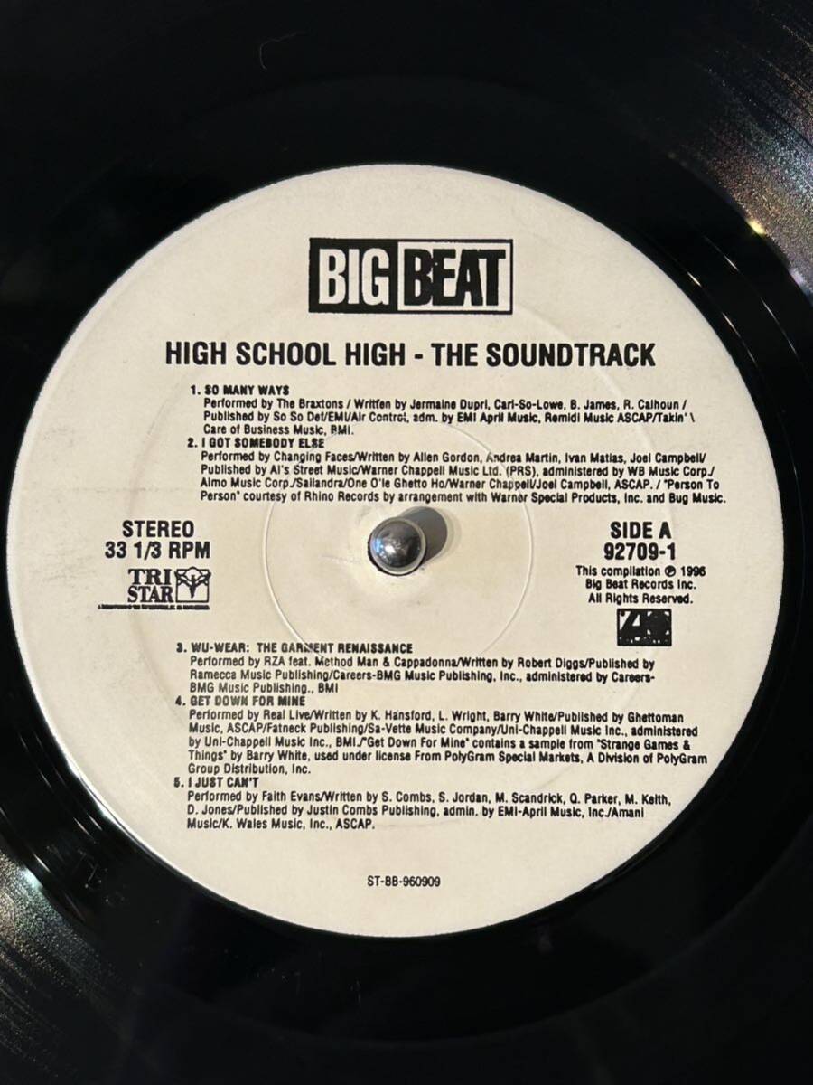 HIGH SCHOOL HIGH - THE SOUNDTRACK / V.A. (LP) シュリンク　90's HIP HOP R&B 90年代_画像3