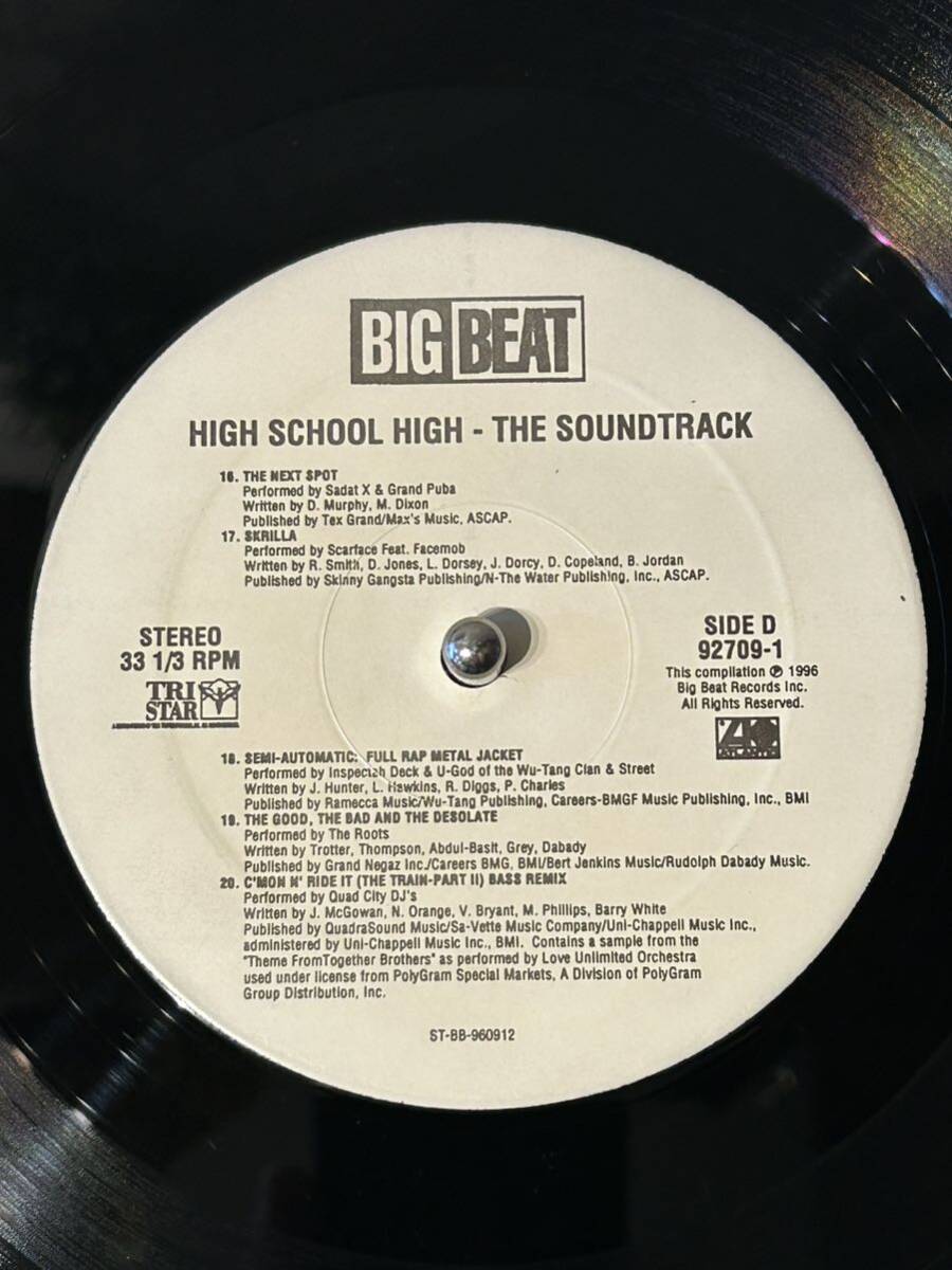 HIGH SCHOOL HIGH - THE SOUNDTRACK / V.A. (LP) シュリンク　90's HIP HOP R&B 90年代_画像7