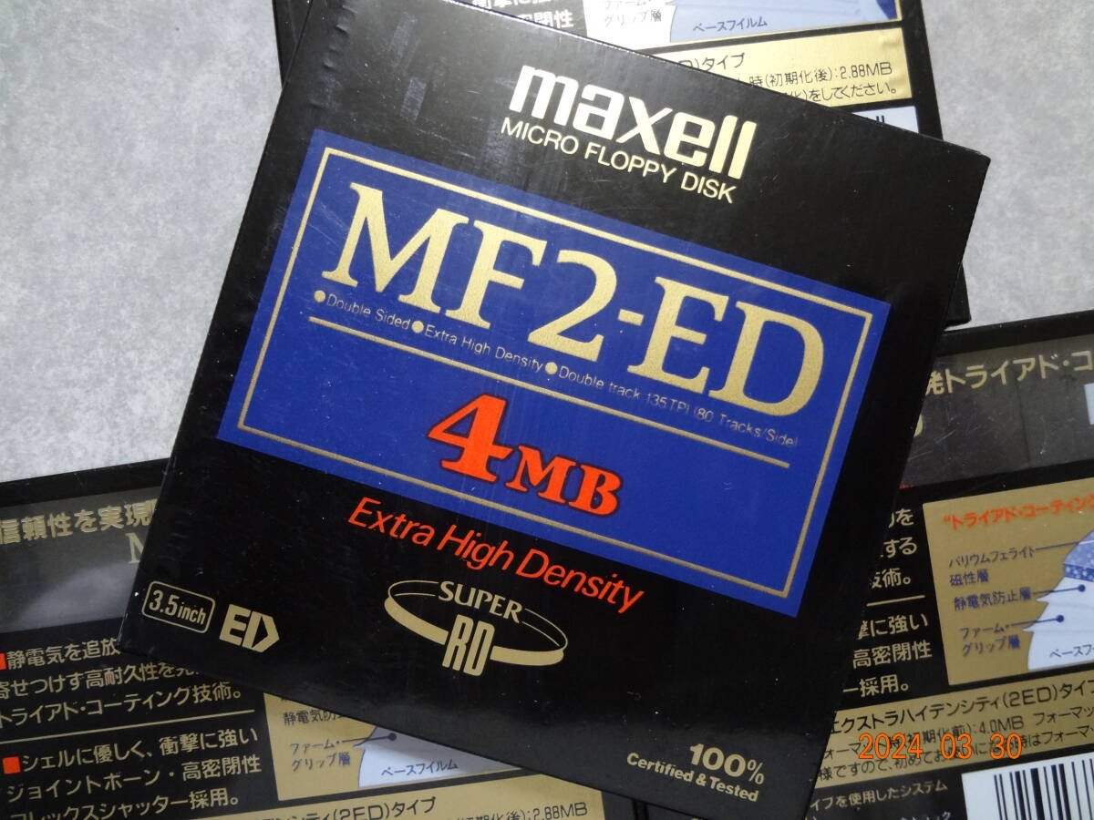 mak cell 3.5 -inch 2ED floppy disk MF2-ED 4MB unused 4 sheets 