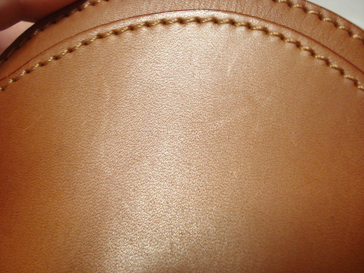 * bag ....leather craft by Emi... dollar inserting * tea Camel Brown change purse . key ring attaching coin case pouch 