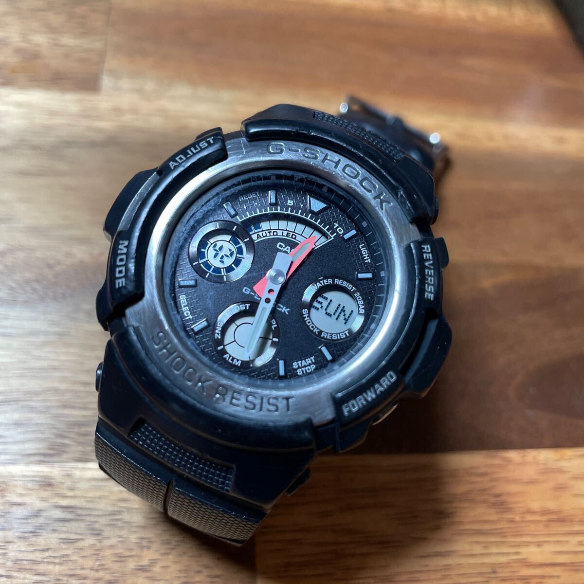 【1円スタート】CASIO G-SHOCK AW-590 可動品 人気モデル デジアナ アナデジ_画像1