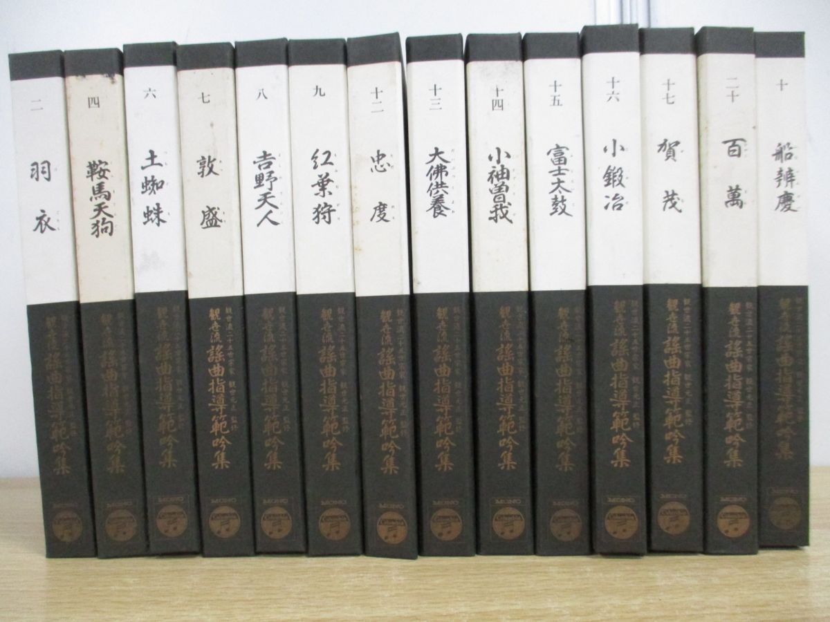 ■01)【同梱不可】 観世流謡曲指導範吟集 19点セット/カセットテープ/観世元正/日本コロムビア/能楽/狂言/伝統芸能/稽古/羽衣/安達原/B_画像9