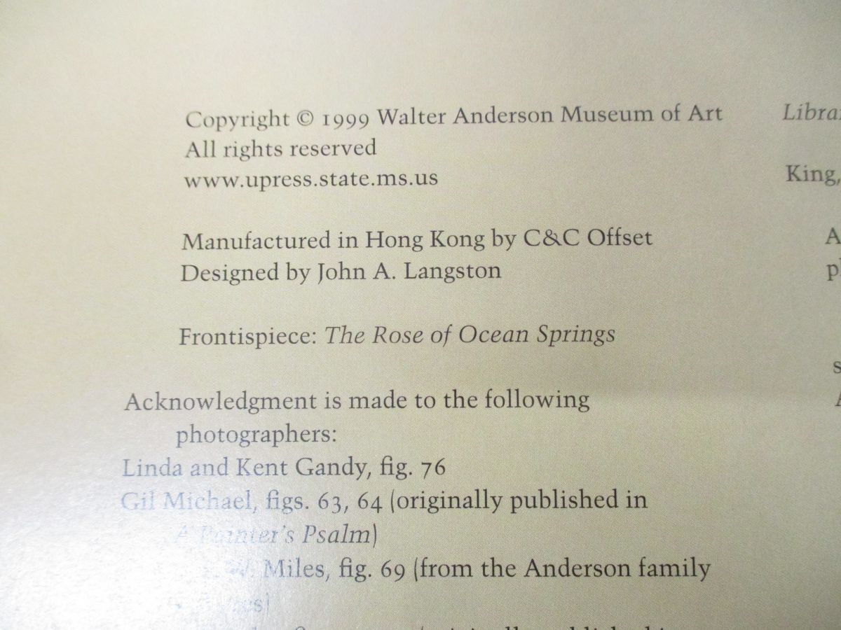 ▲01)【同梱不可】Walls of Light/The Murals of Walter Anderson/Anne R.King/1999年発行/洋書/光の壁/ウォルター・アンダーソンの壁画/A_画像4