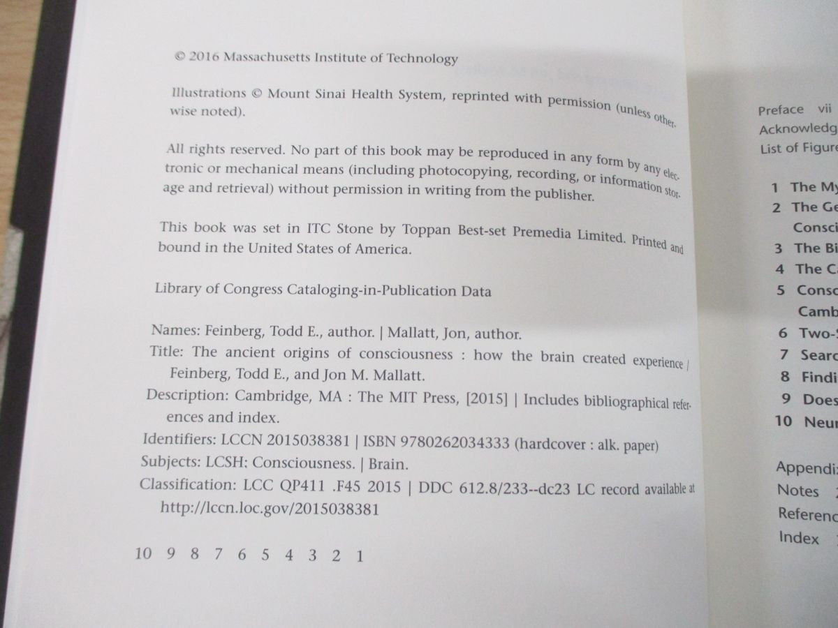 ●01)【同梱不可】The Ancient Origins of Consciousness/Todd E.Feinberg/The MIT/2016年発行/洋書/古代の意識の起源/脳科学/A_画像6