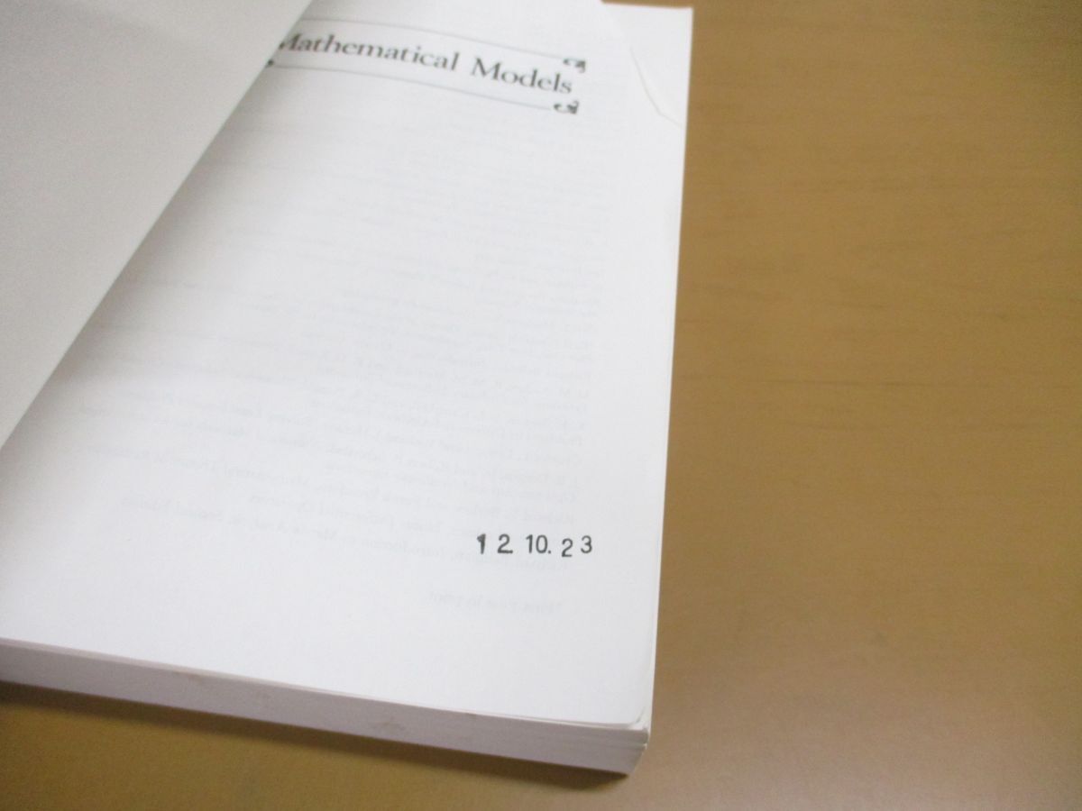 ●01)【同梱不可】数学モデル/機械振動、人口動態、および交通流/Mathematical Models/Classics in Applied Mathematics 21/洋書/A_画像6