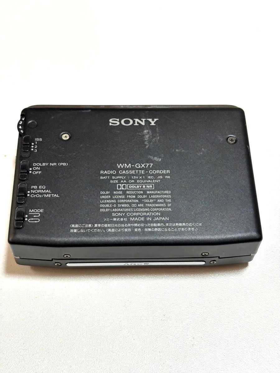 SONY カセットウォークマン WM-GX77 ジャンク品|Yahoo!フリマ SONY カセットウォークマン WM-GX77 ジャンク品|Yahoo!フリマ