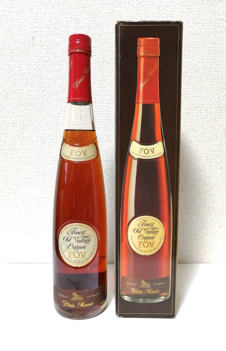 Denis Mounie ドゥニムニエ Finest Old Vintage Cognac ファイネストオールドヴィンテージ コニャック F.O.V. 700ml 40度 未開封 箱付きの画像1